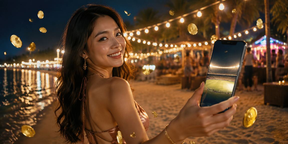 Fan thể thao tại Phú Quốc theo dõi kèo bóng đá và sự kiện quốc tế qua điện thoại ngoài trời